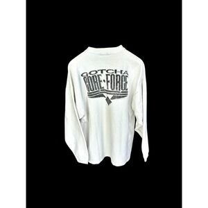 Vintage 90's Gotcha Surf Skate White Thrashed Pullover Sweatshirt Men's Large